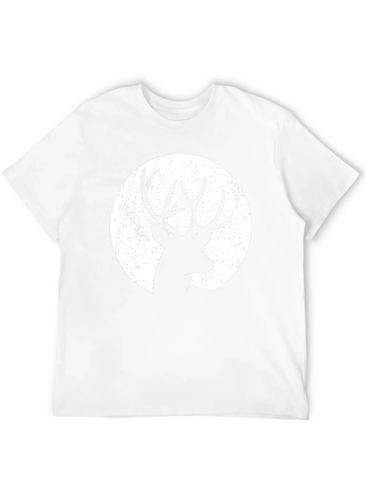Deer Silhouette Graphic Tee - Black Cotton Blend product image 11