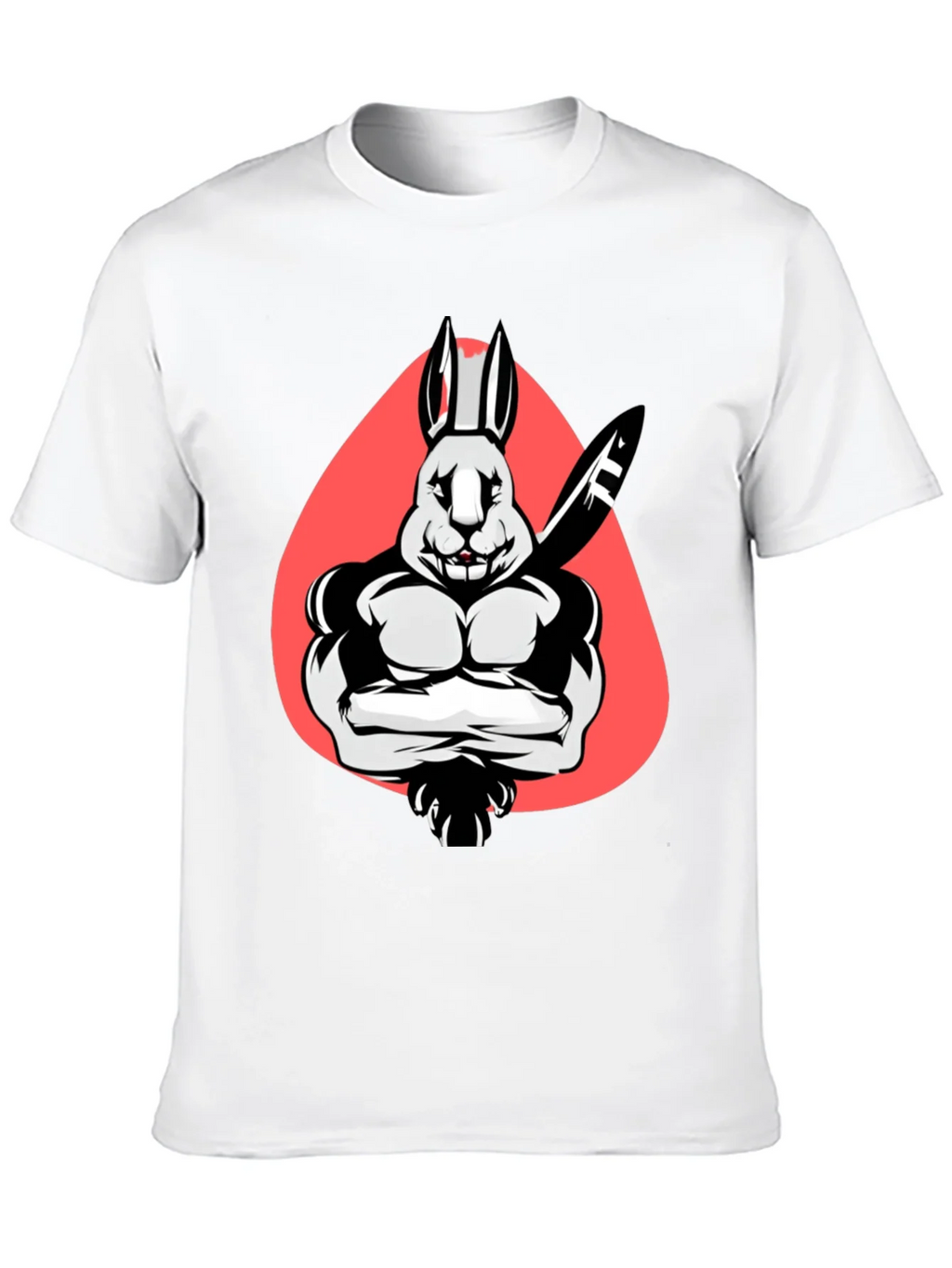 Muscle Rabbit T-Shirt - Black Graphic Tee product image 9
