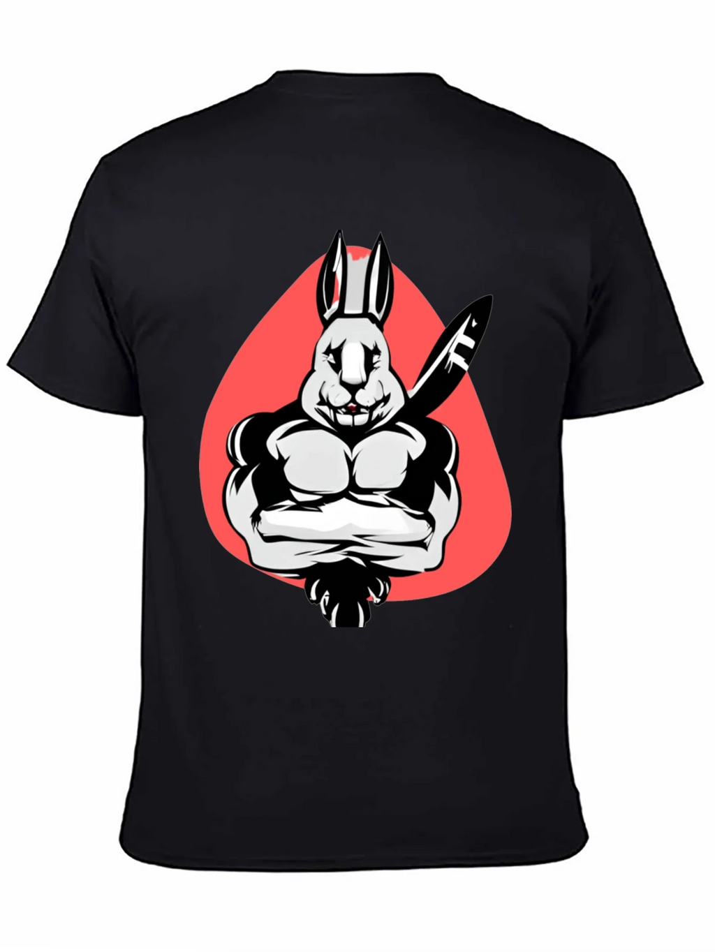 Muscle Rabbit T-Shirt - Black Graphic Tee product image 4