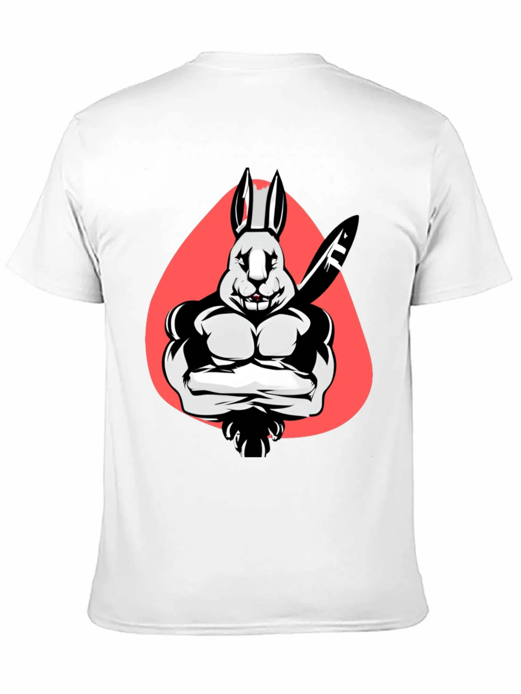 Muscle Rabbit T-Shirt - Black Graphic Tee product image 10