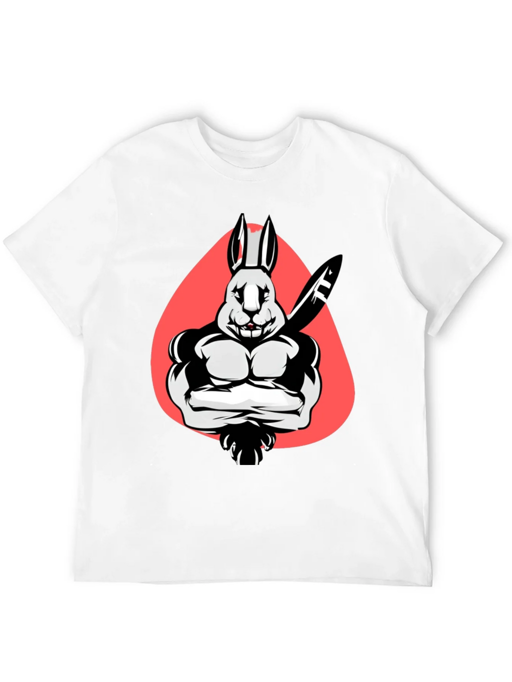Muscle Rabbit T-Shirt - Black Graphic Tee product image 11