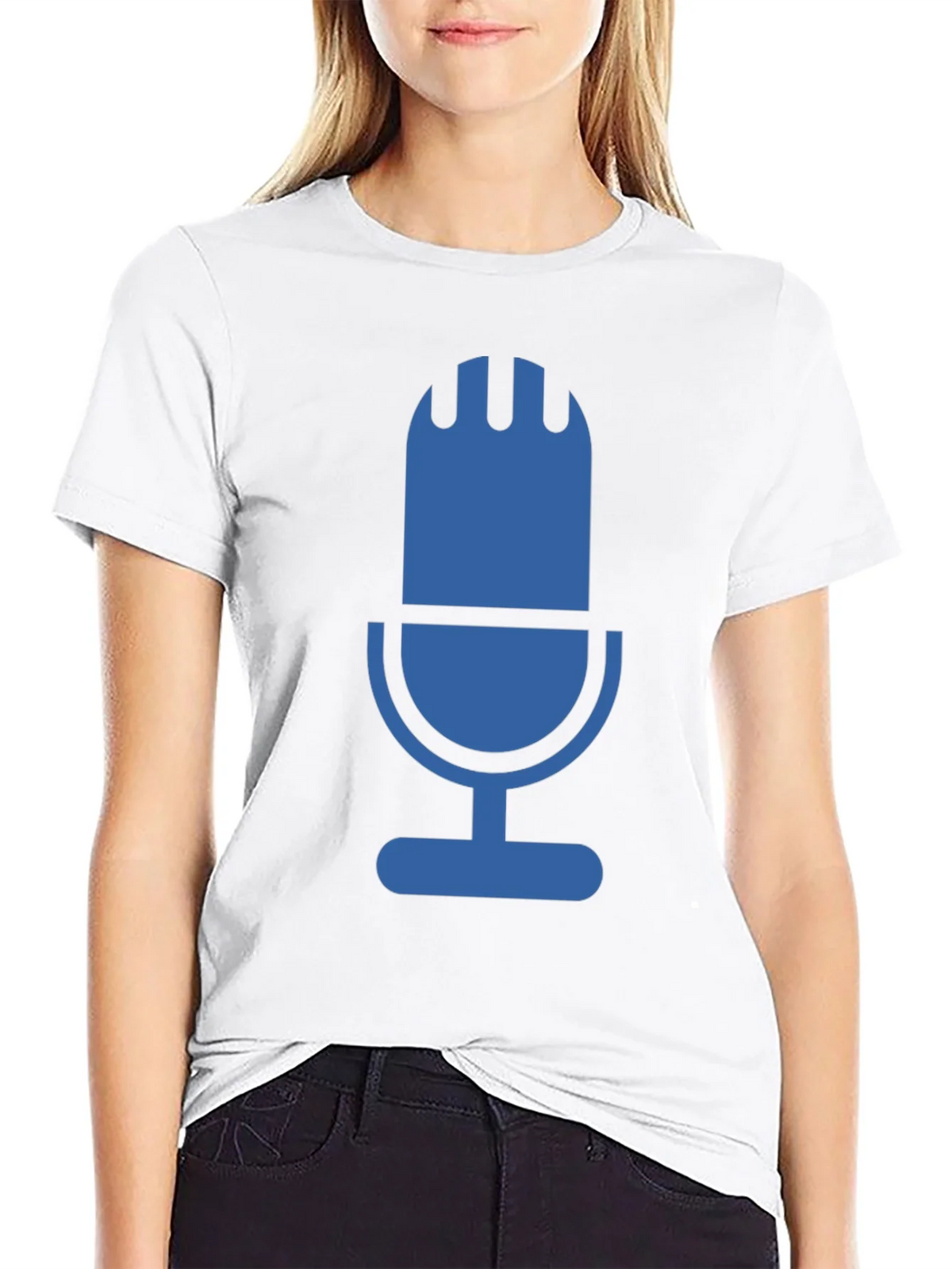 Retro Microphone Graphic Tee - Black product image 8