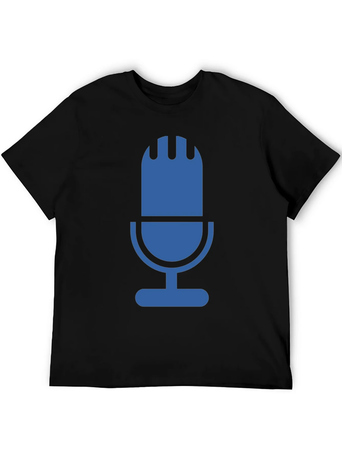 Retro Microphone Graphic Tee - Black product image 5