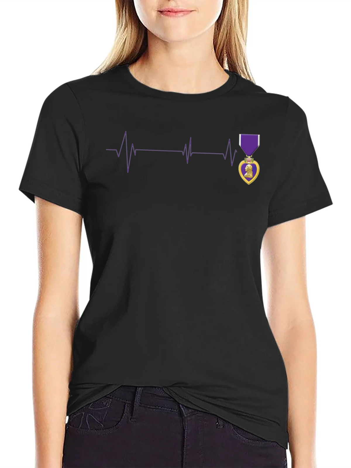 Purple Heart Beat T-Shirt product image 2