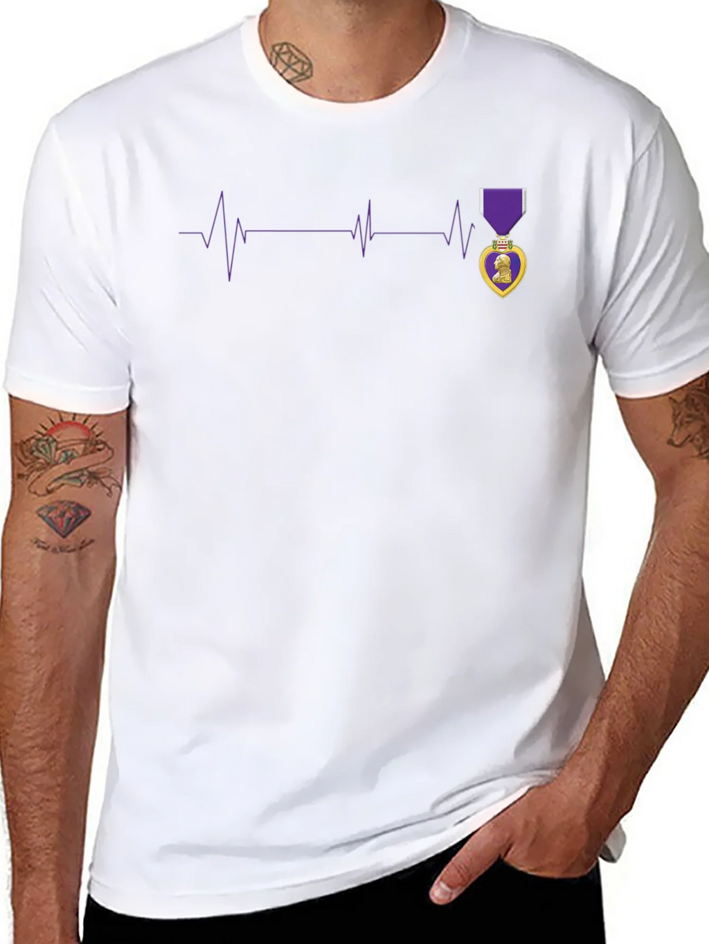 Purple Heart Beat T-Shirt product image 7