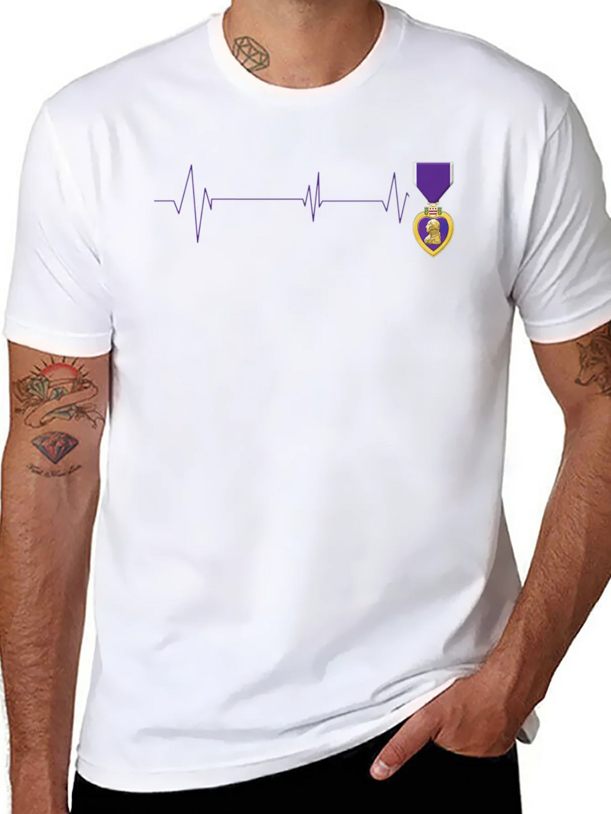 Purple Heart Beat T-Shirt product image 7