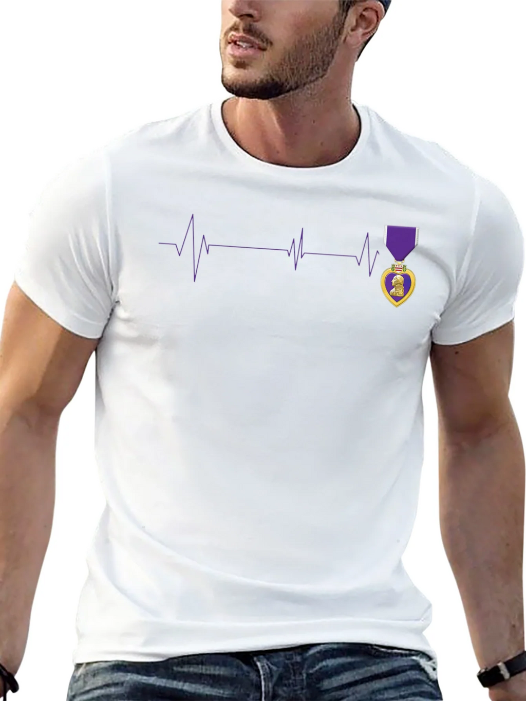 Purple Heart Beat T-Shirt product image 12
