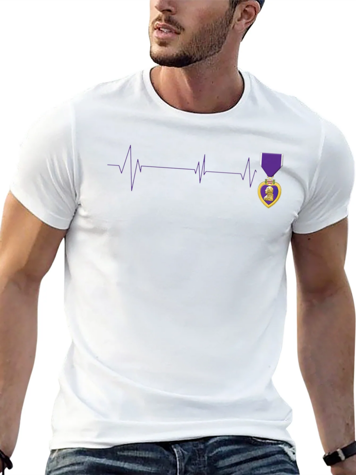 Purple Heart Beat T-Shirt product image 12
