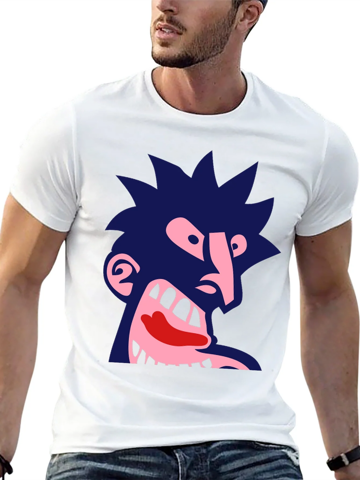 Abstract Graphic Print Tee - Dark Humor product image 12