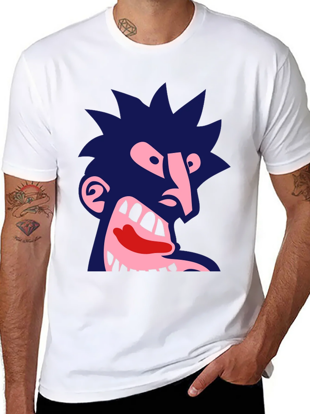 Abstract Graphic Print Tee - Dark Humor product image 7