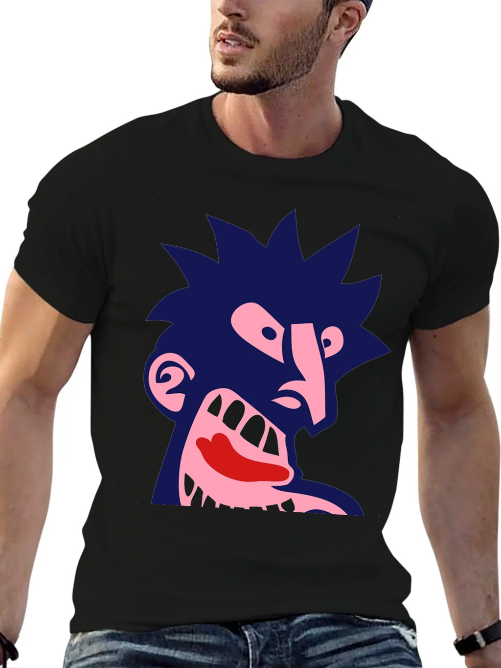 Abstract Graphic Print Tee - Dark Humor product image 6