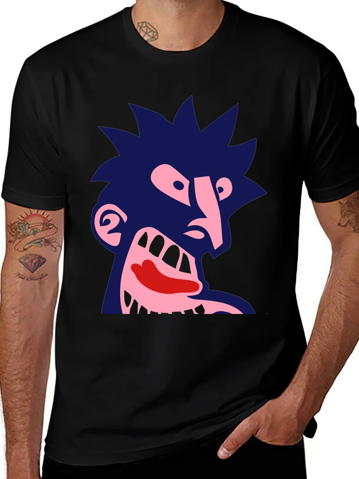 Abstract Graphic Print Tee - Dark Humor product image 1