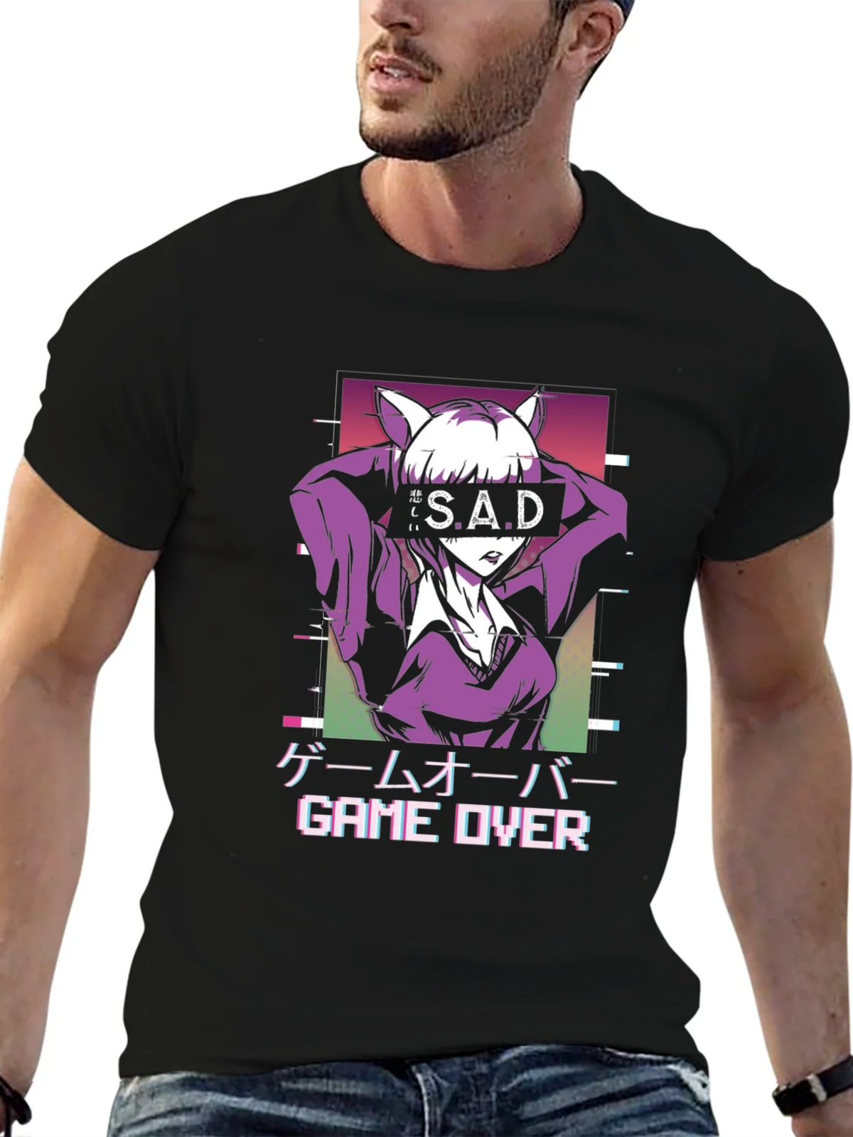 Anime Game Over Graphic Tee product image 6