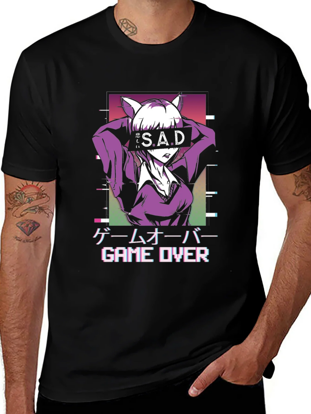 Anime Game Over Graphic Tee product image 1