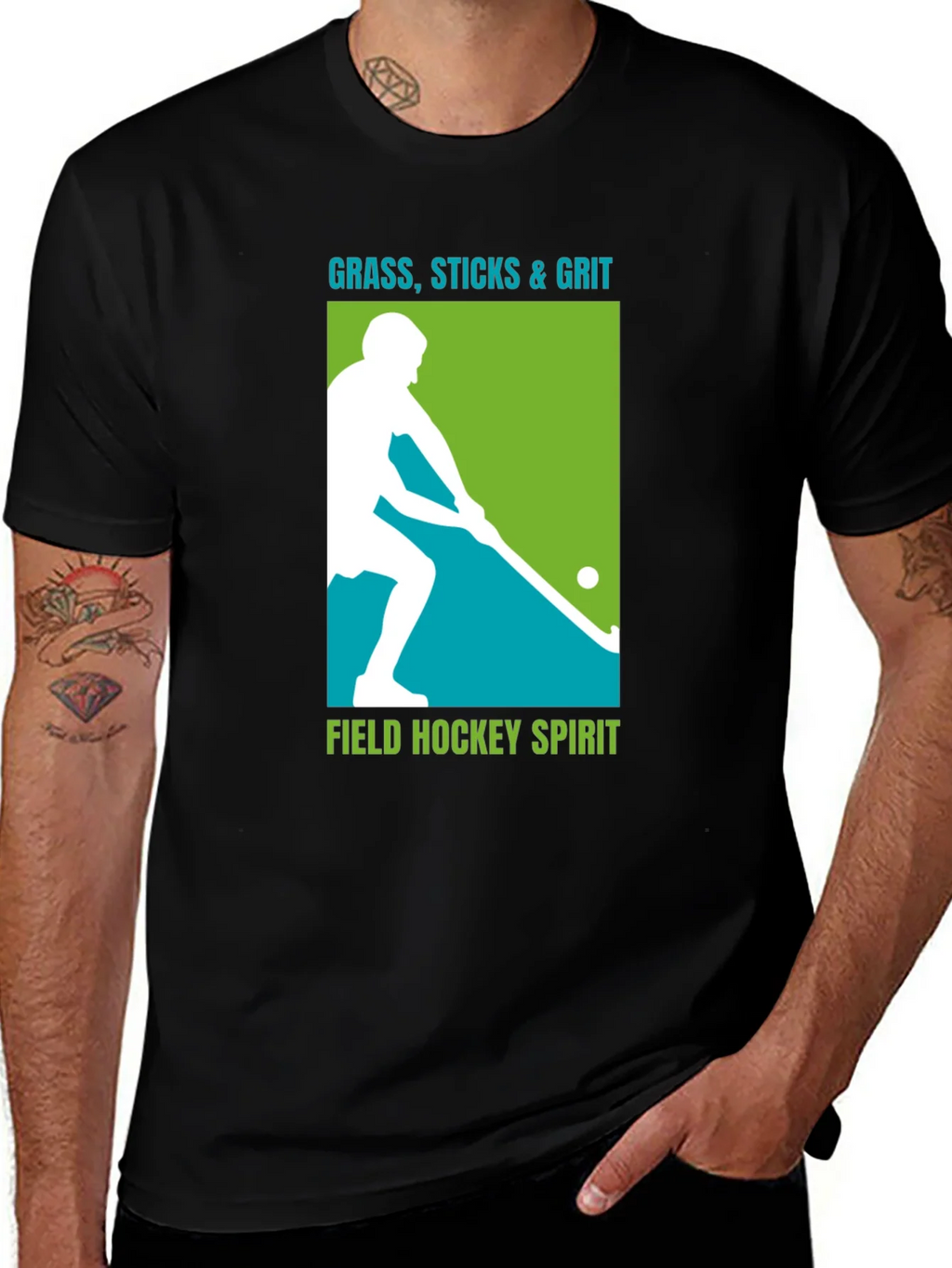Field Hockey Graphic Tee - Grass Sticks & Grit product image 1
