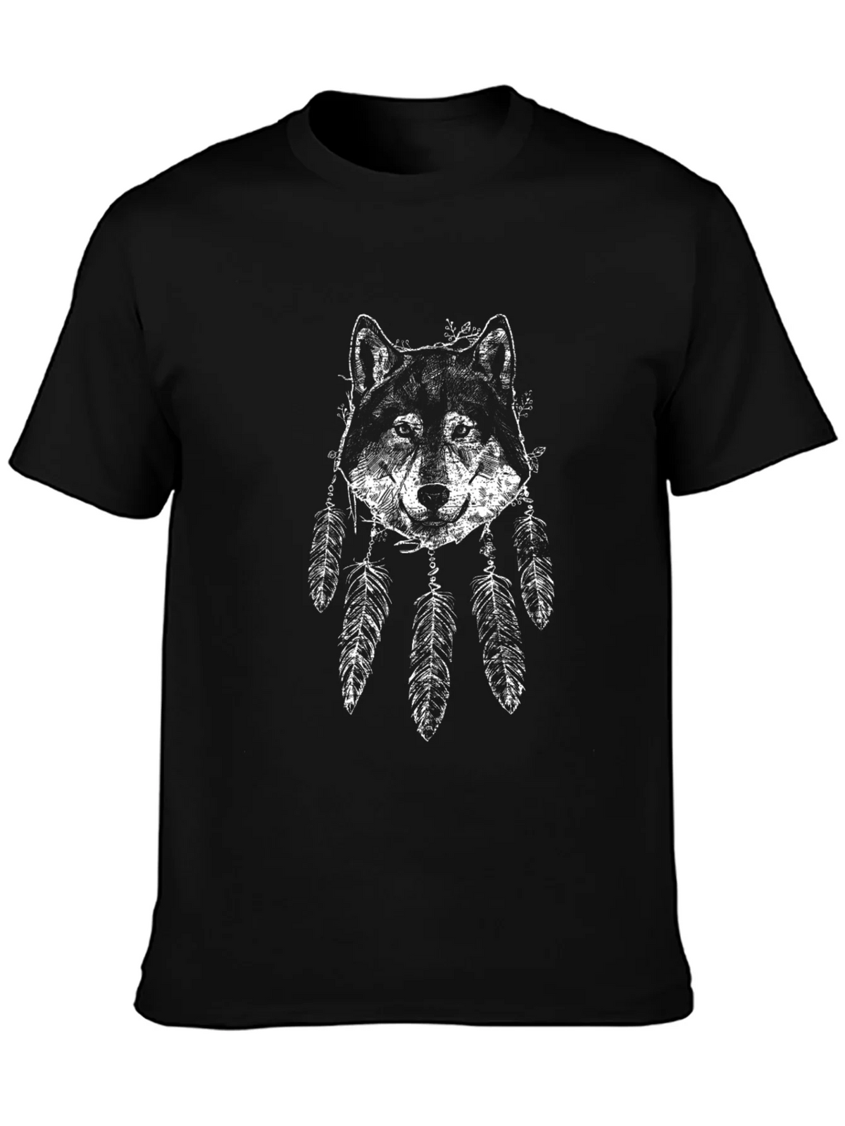 Wolf Dreamcatcher Graphic Tee - Black product image 3