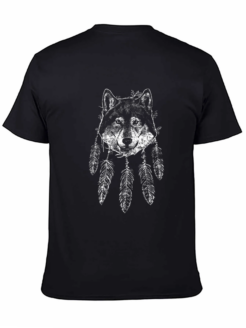 Wolf Dreamcatcher Graphic Tee - Black product image 4