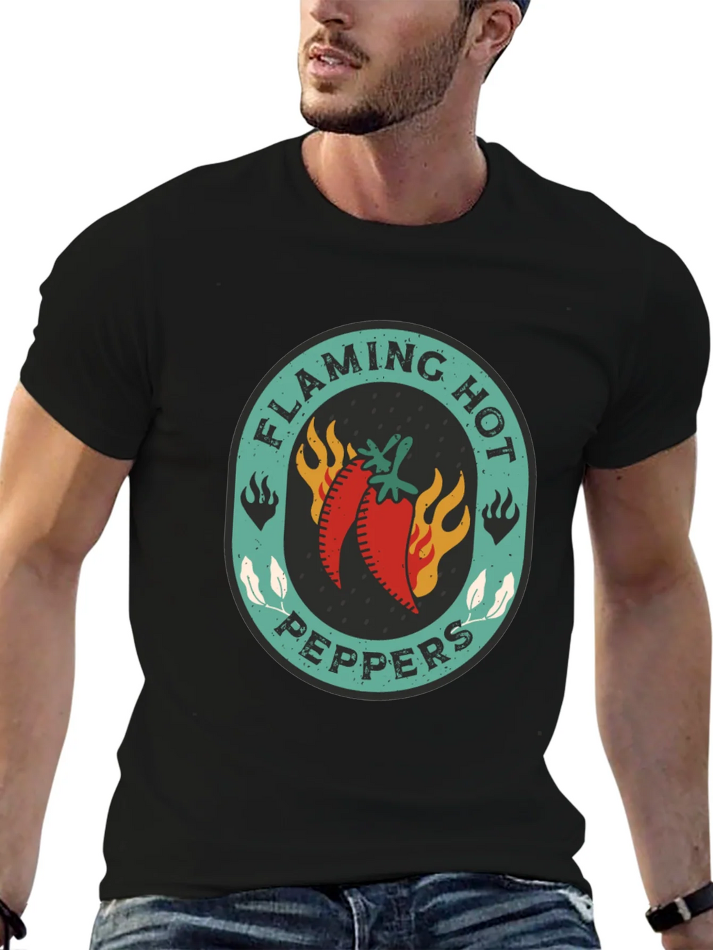 Flaming Hot Peppers Graphic Tee - Spicy Style product image 6