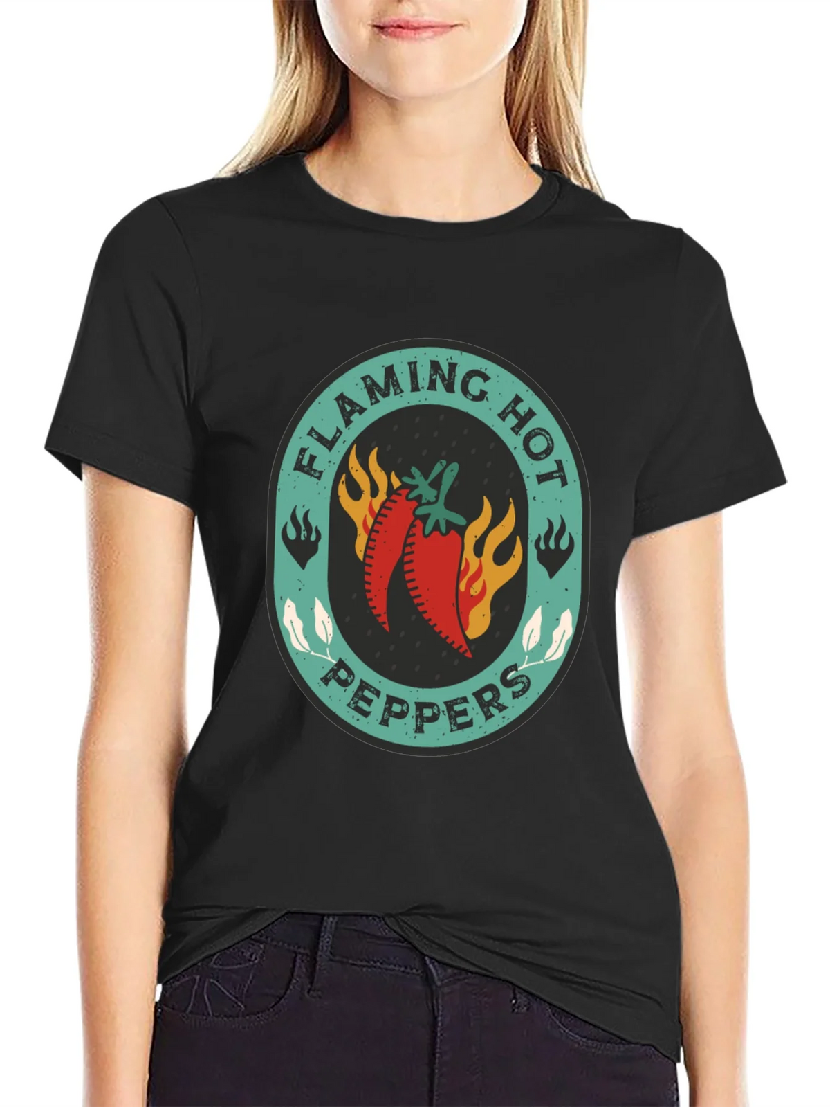 Flaming Hot Peppers Graphic Tee - Spicy Style product image 2