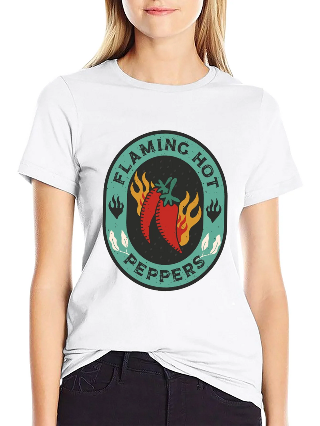 Flaming Hot Peppers Graphic Tee - Spicy Style product image 8