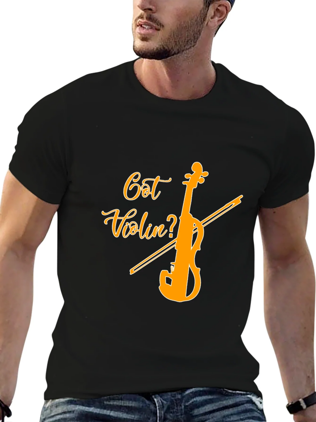 Got Violin? Black Graphic Tee - Music Lover product image 6