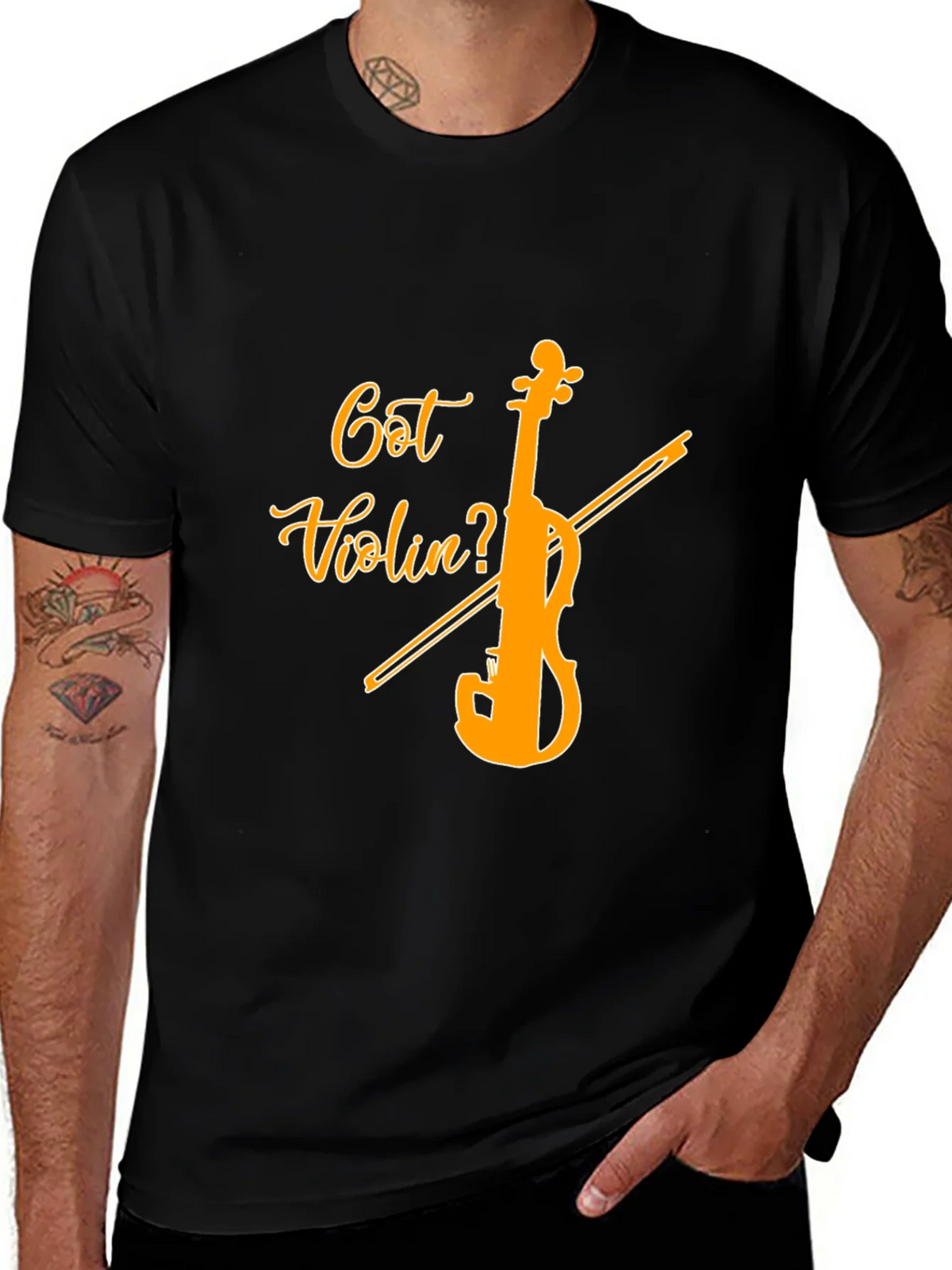 Got Violin? Black Graphic Tee - Music Lover product image 1