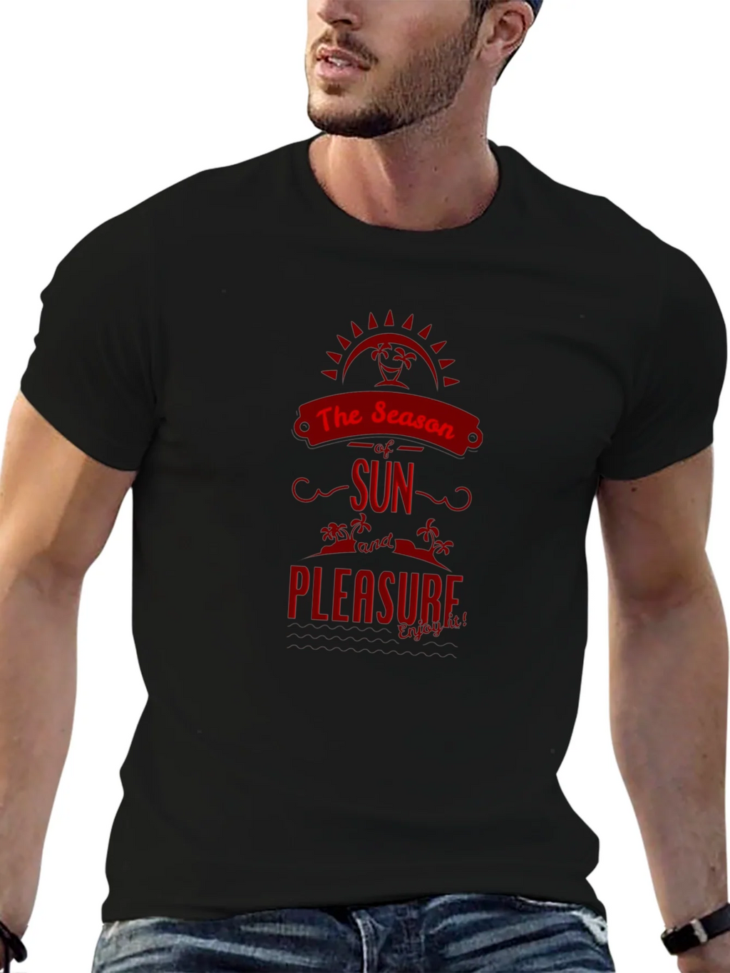 The Season of Sun T-Shirt - Black Graphic Tee product image 6
