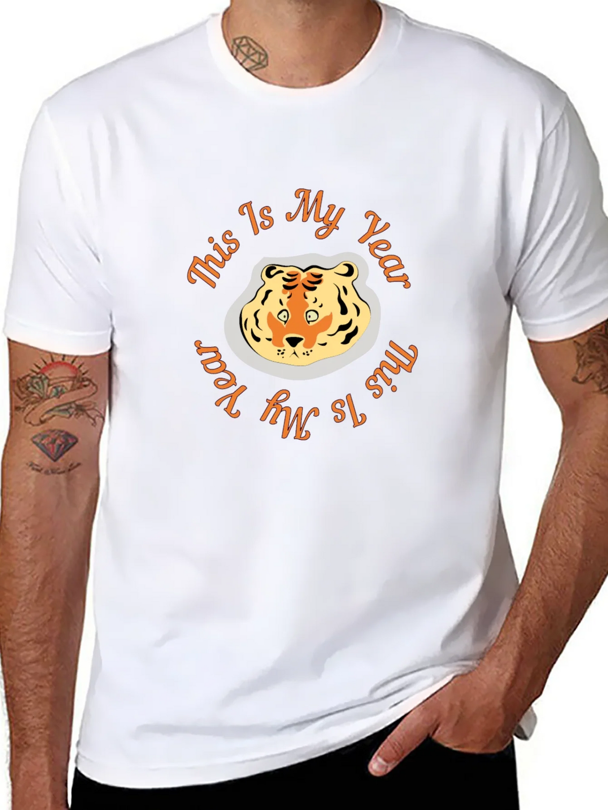 Tiger Year Graphic Tee - Black Cotton Comfort product image 7