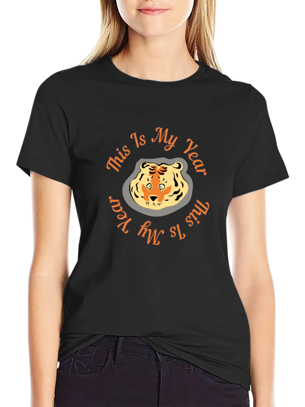 Tiger Year Graphic Tee - Black Cotton Comfort product image 2