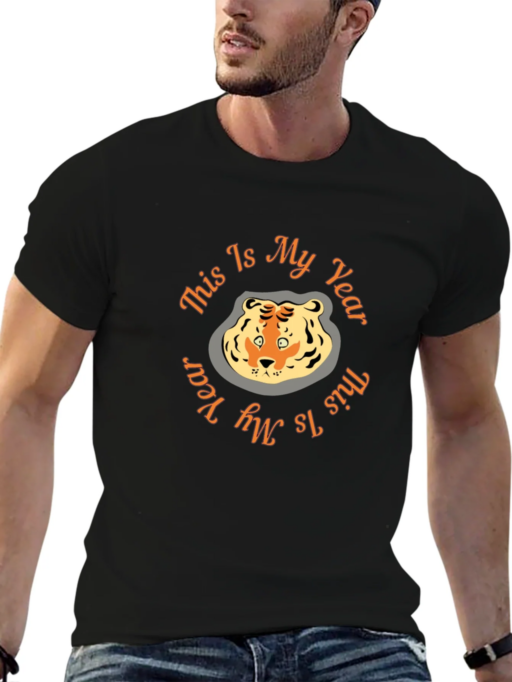 Tiger Year Graphic Tee - Black Cotton Comfort product image 6