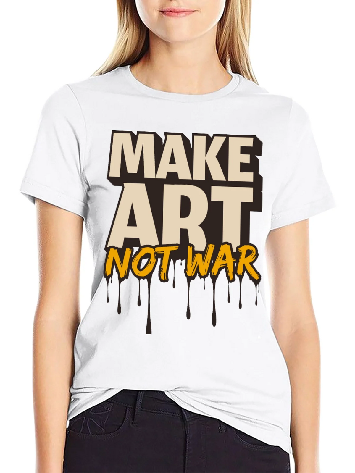 Make Art Not War Graphic Tee - Black product image 8