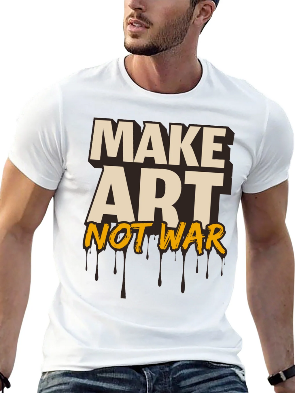Make Art Not War Graphic Tee - Black product image 12