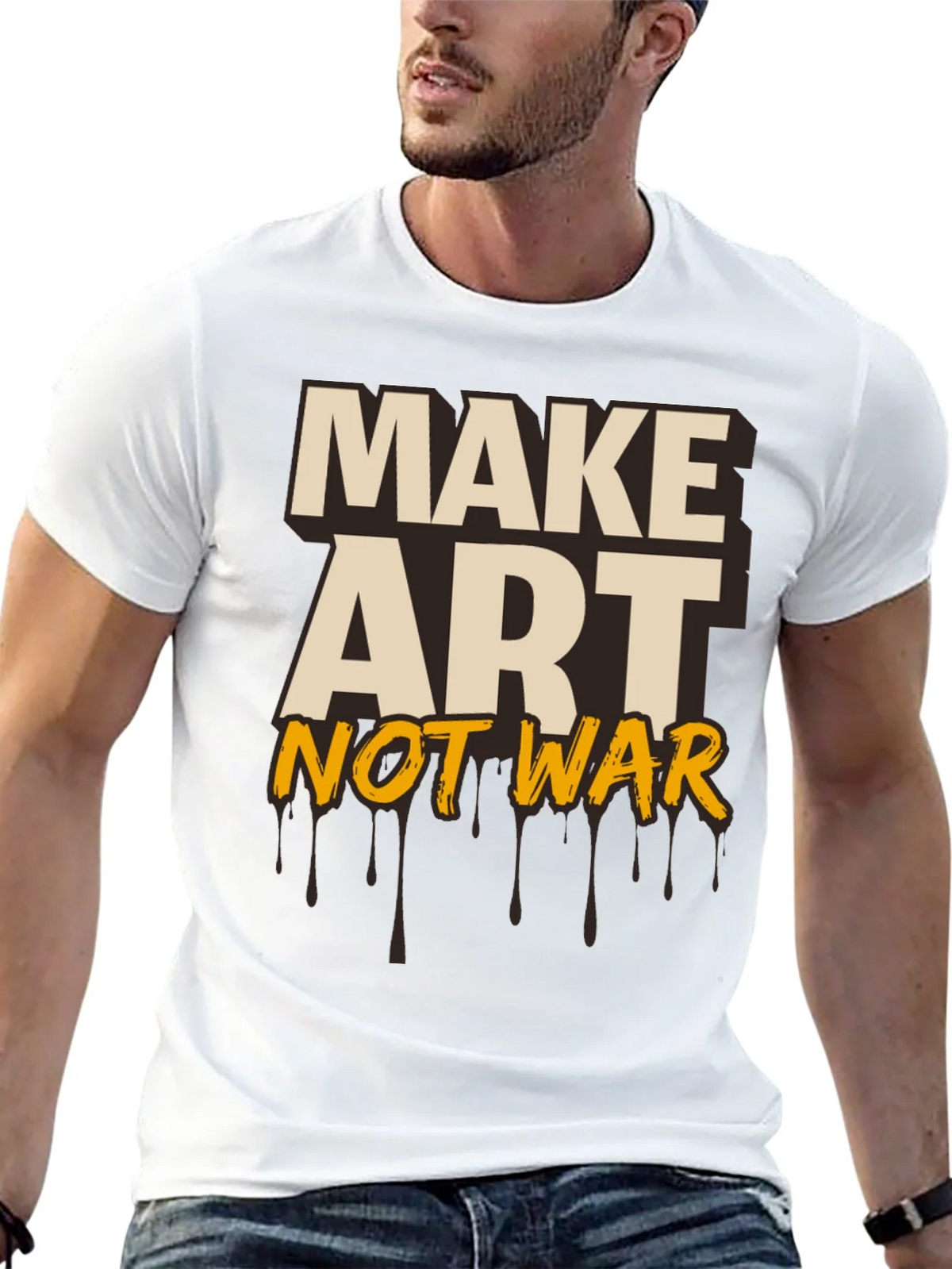 Make Art Not War Graphic Tee - Black product image 12