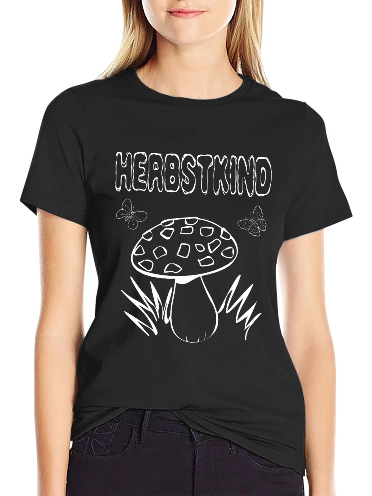 Herbstkind Mushroom Graphic Tee - Fall Season T-Shirt product image 2
