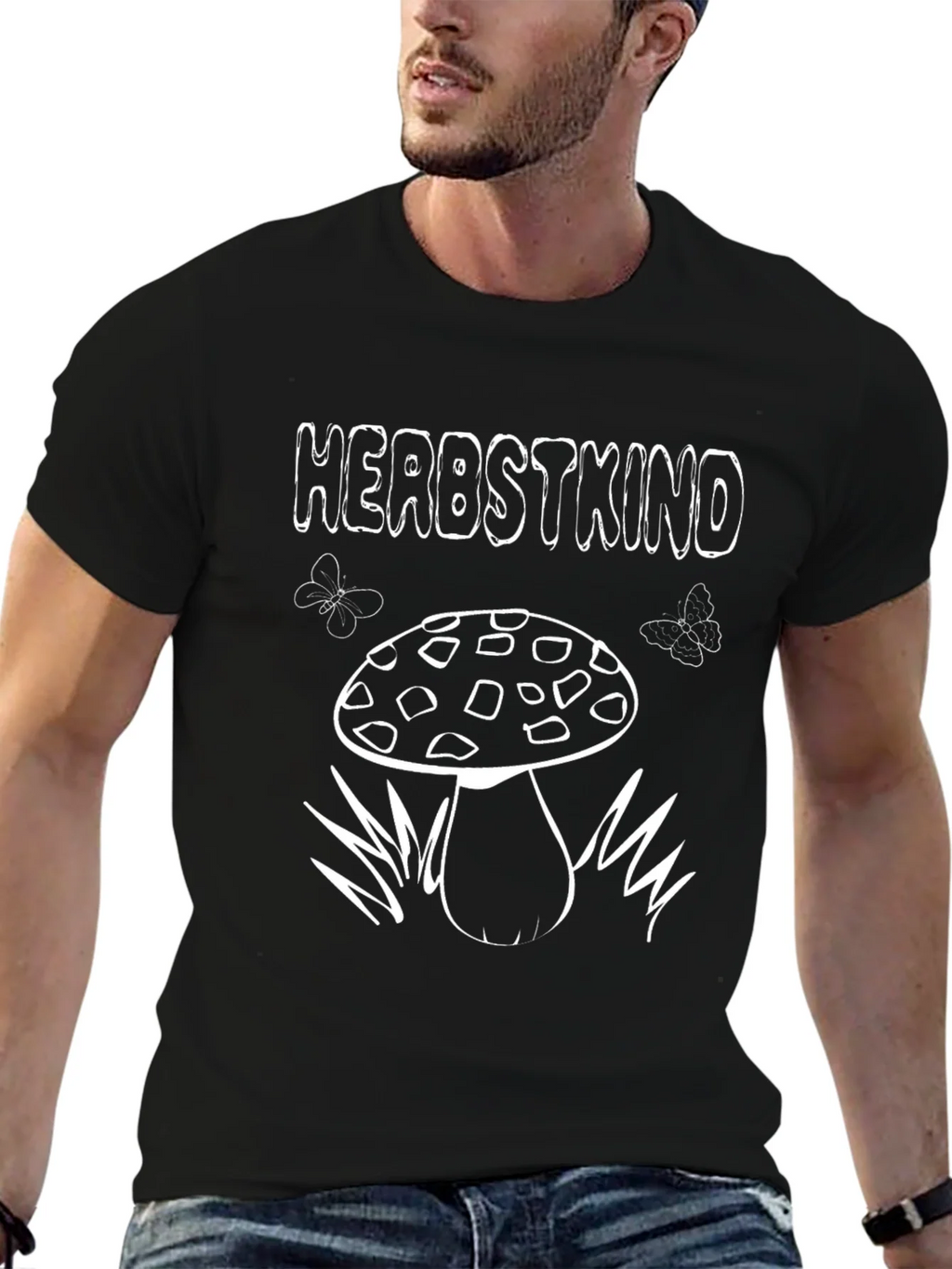 Herbstkind Mushroom Graphic Tee - Fall Season T-Shirt product image 6