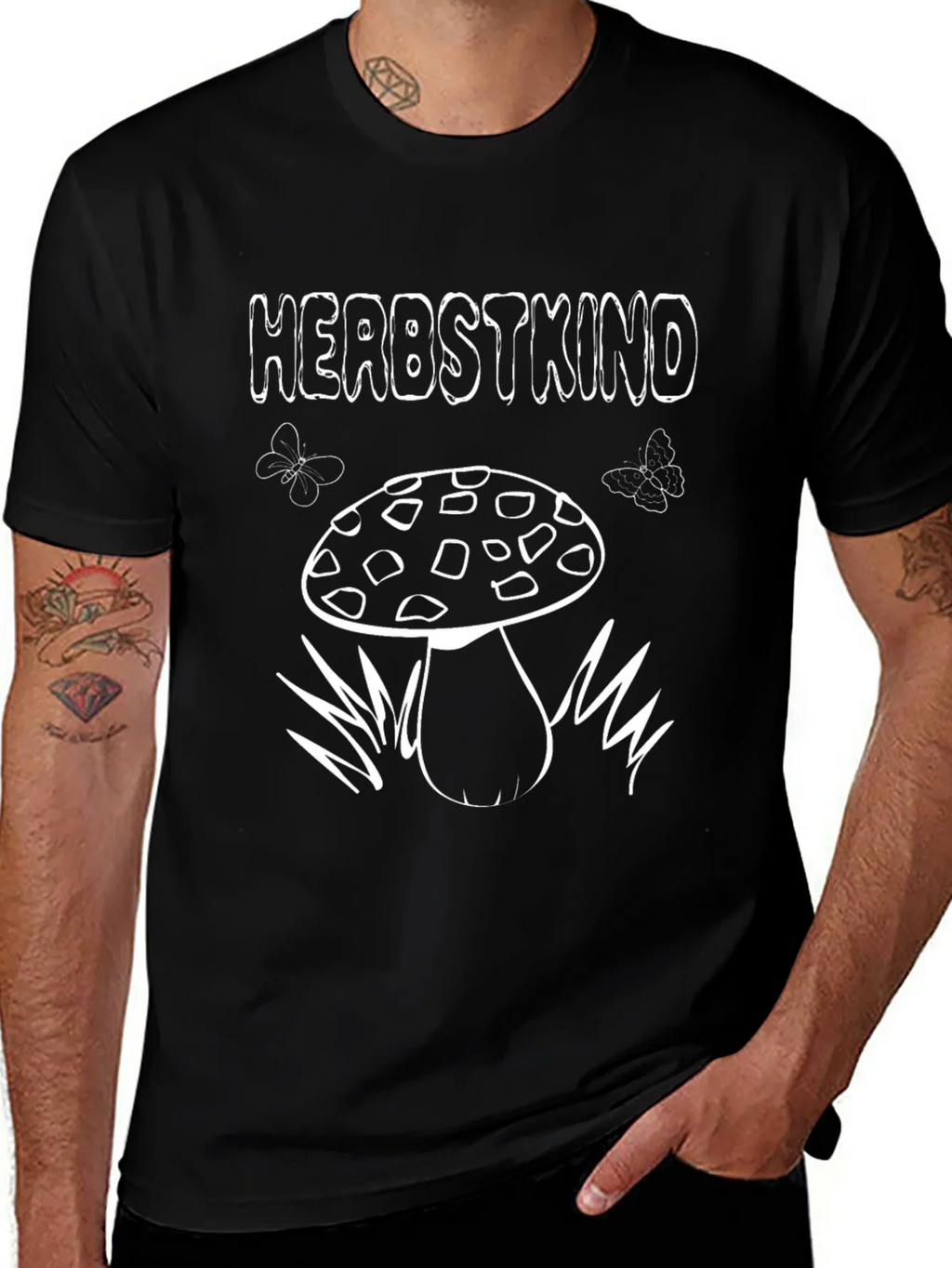 Herbstkind Mushroom Graphic Tee - Fall Season T-Shirt product image 1