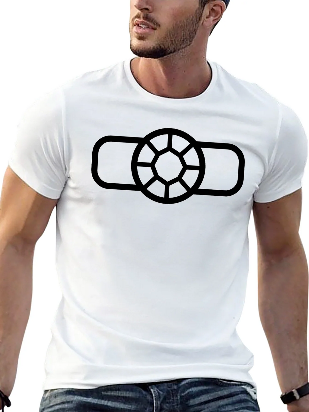 Geometric Logo Black T-Shirt - Modern Casual Wear product image 12