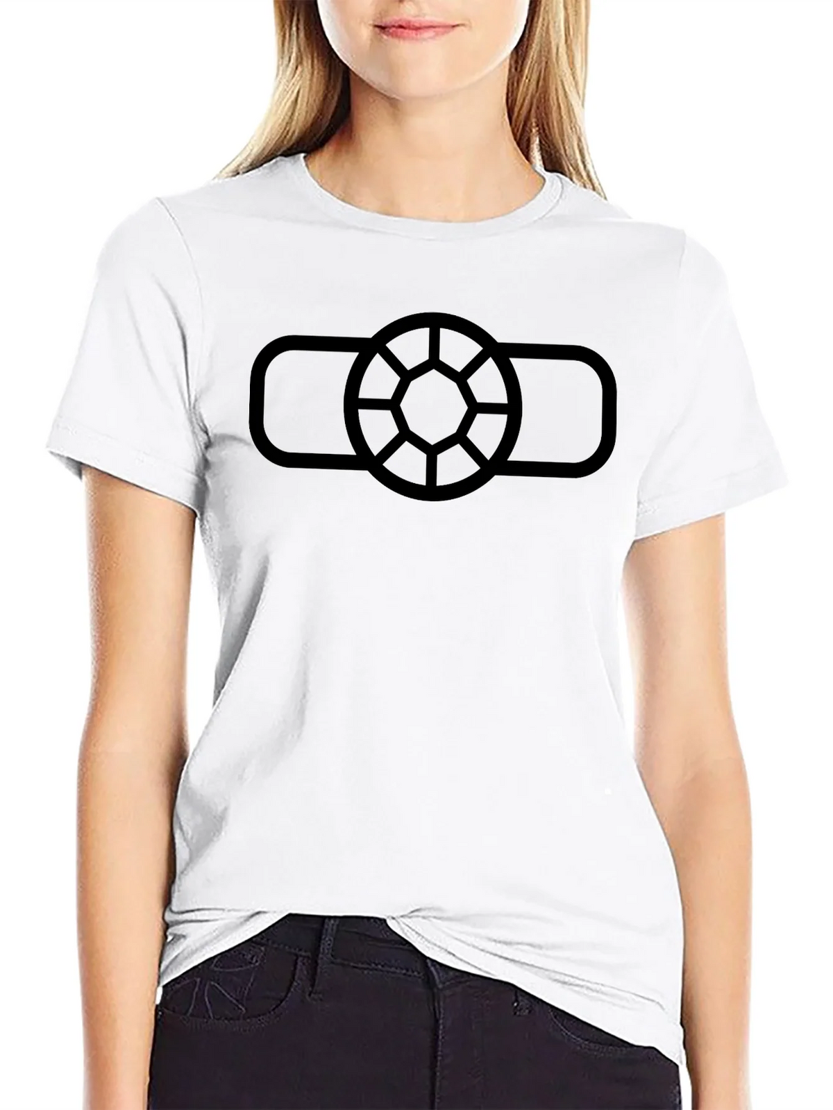 Geometric Logo Black T-Shirt - Modern Casual Wear product image 8