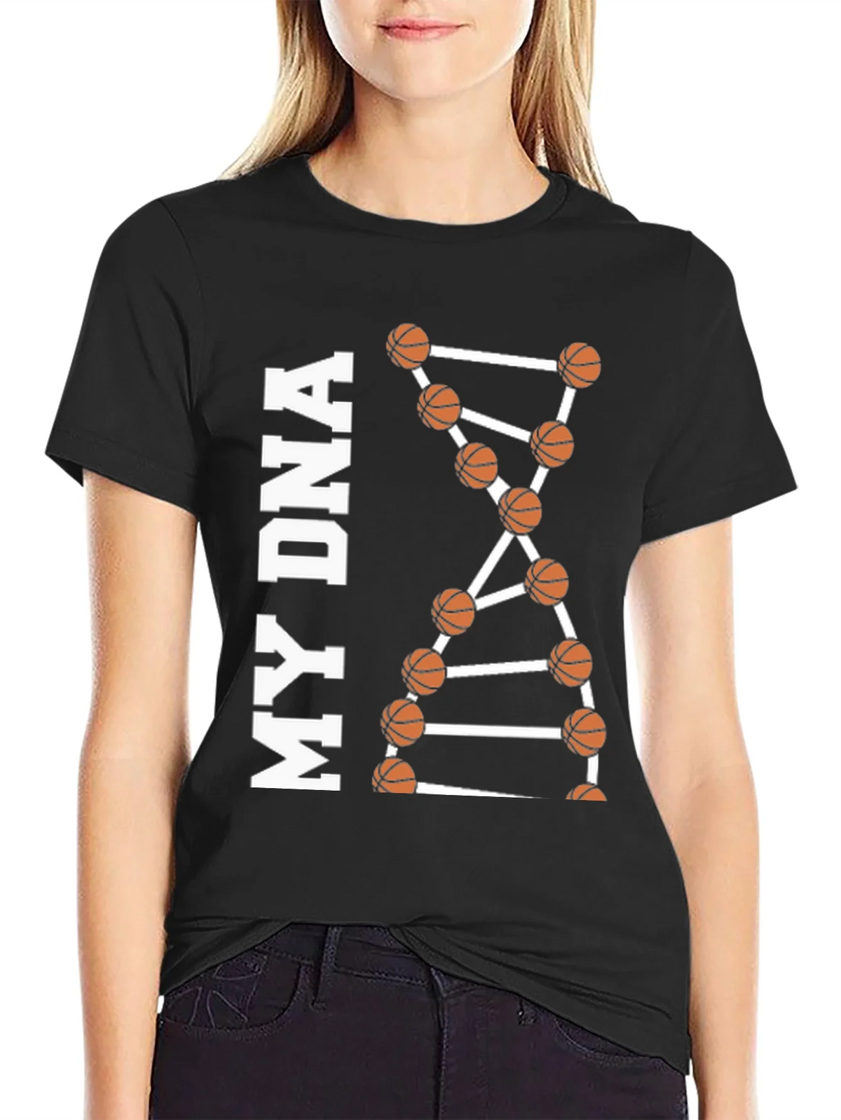 Basketball DNA Graphic Tee - Black product image 2