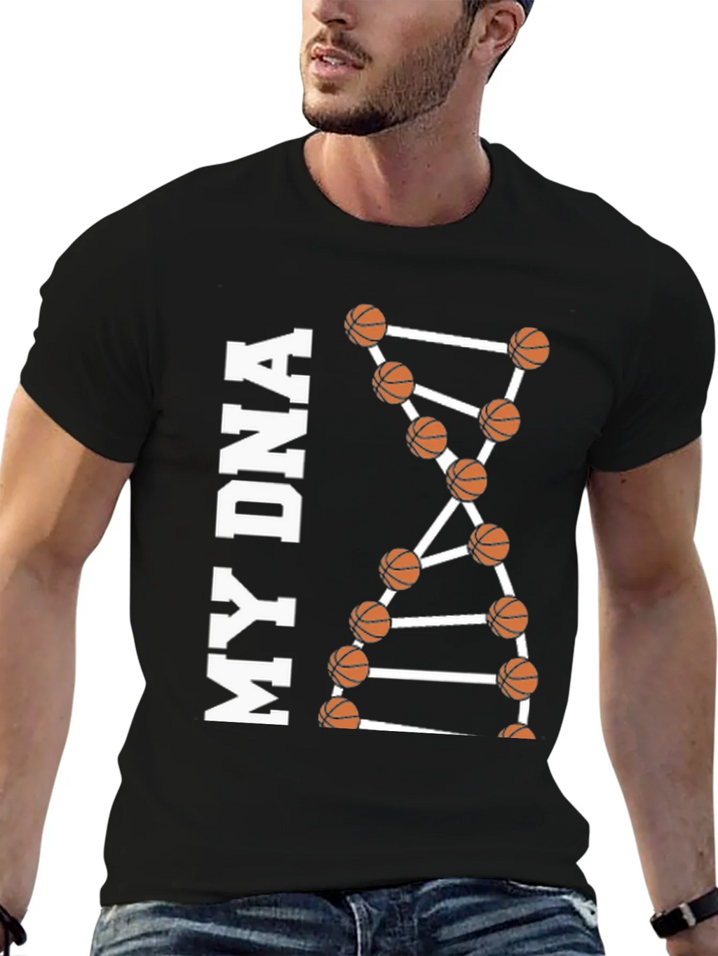 Basketball DNA Graphic Tee - Black product image 6