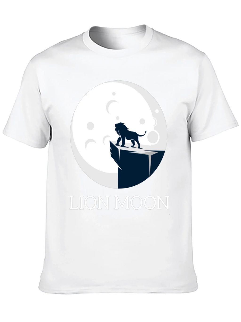 Lion Moon Graphic T-Shirt - Black Cotton Tee product image 9