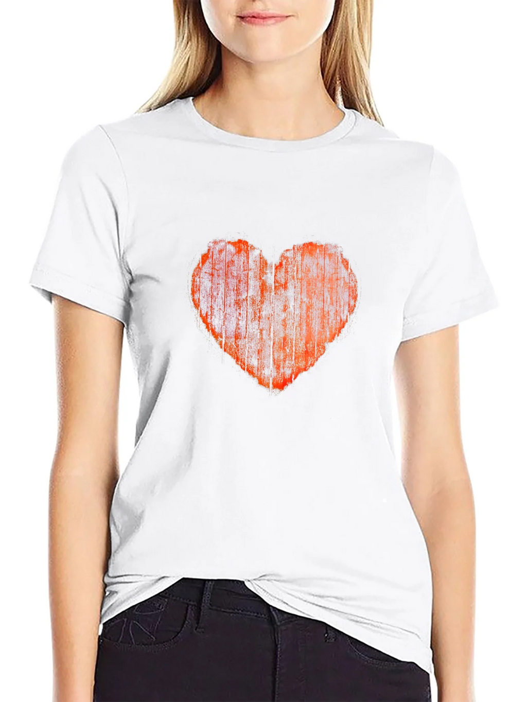 Distressed Heart Graphic Tee - Black product image 8
