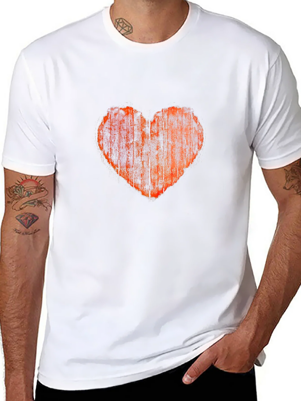 Distressed Heart Graphic Tee - Black product image 7
