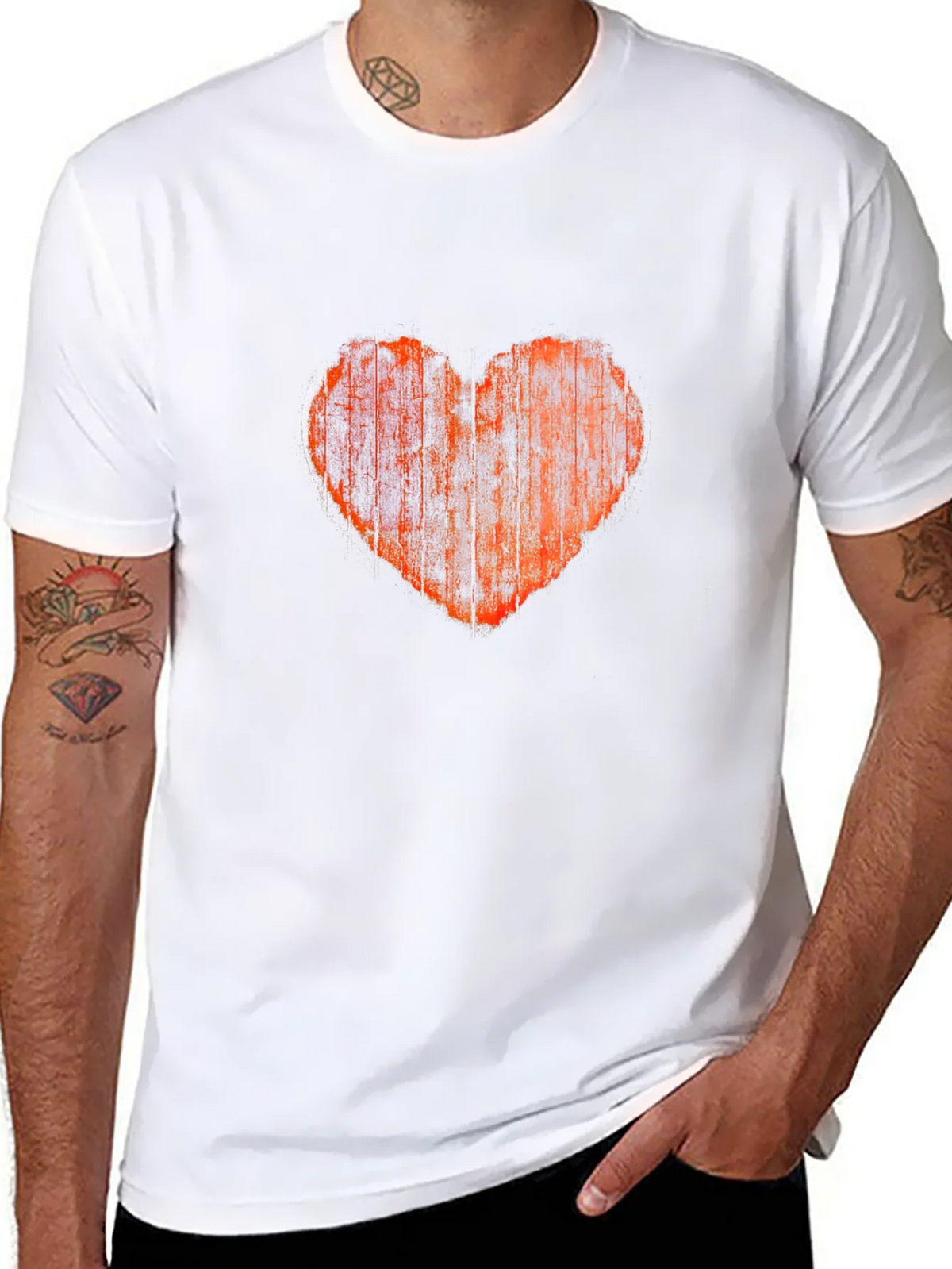 Distressed Heart Graphic Tee - Black product image 7
