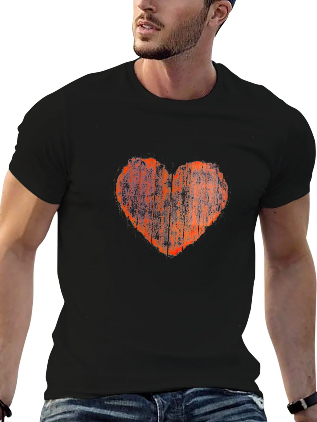 Distressed Heart Graphic Tee - Black product image 6