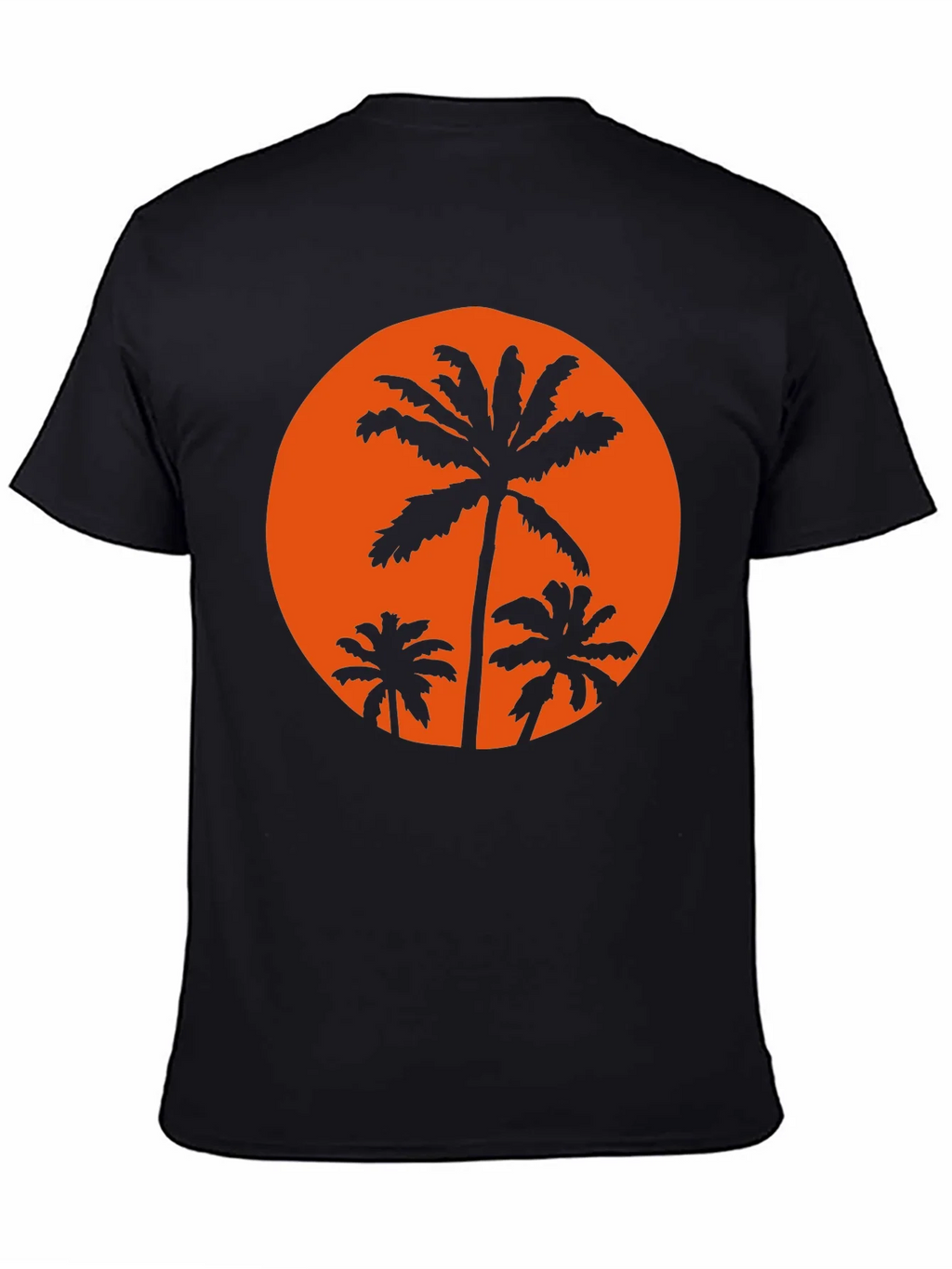 Sunset Palm Tee - Black Graphic T-Shirt product image 4