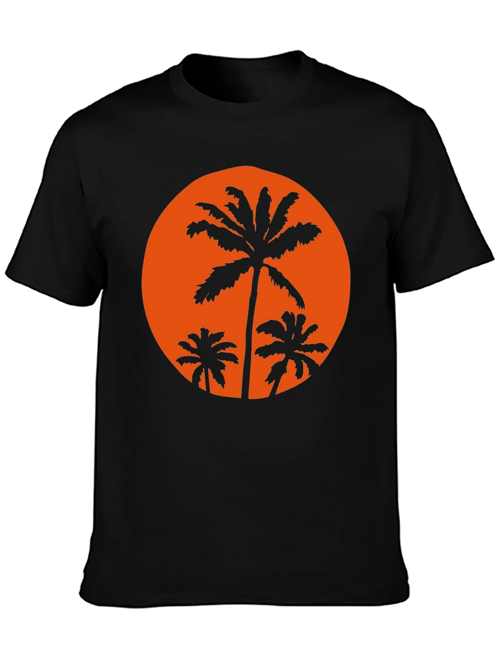 Sunset Palm Tee - Black Graphic T-Shirt product image 3