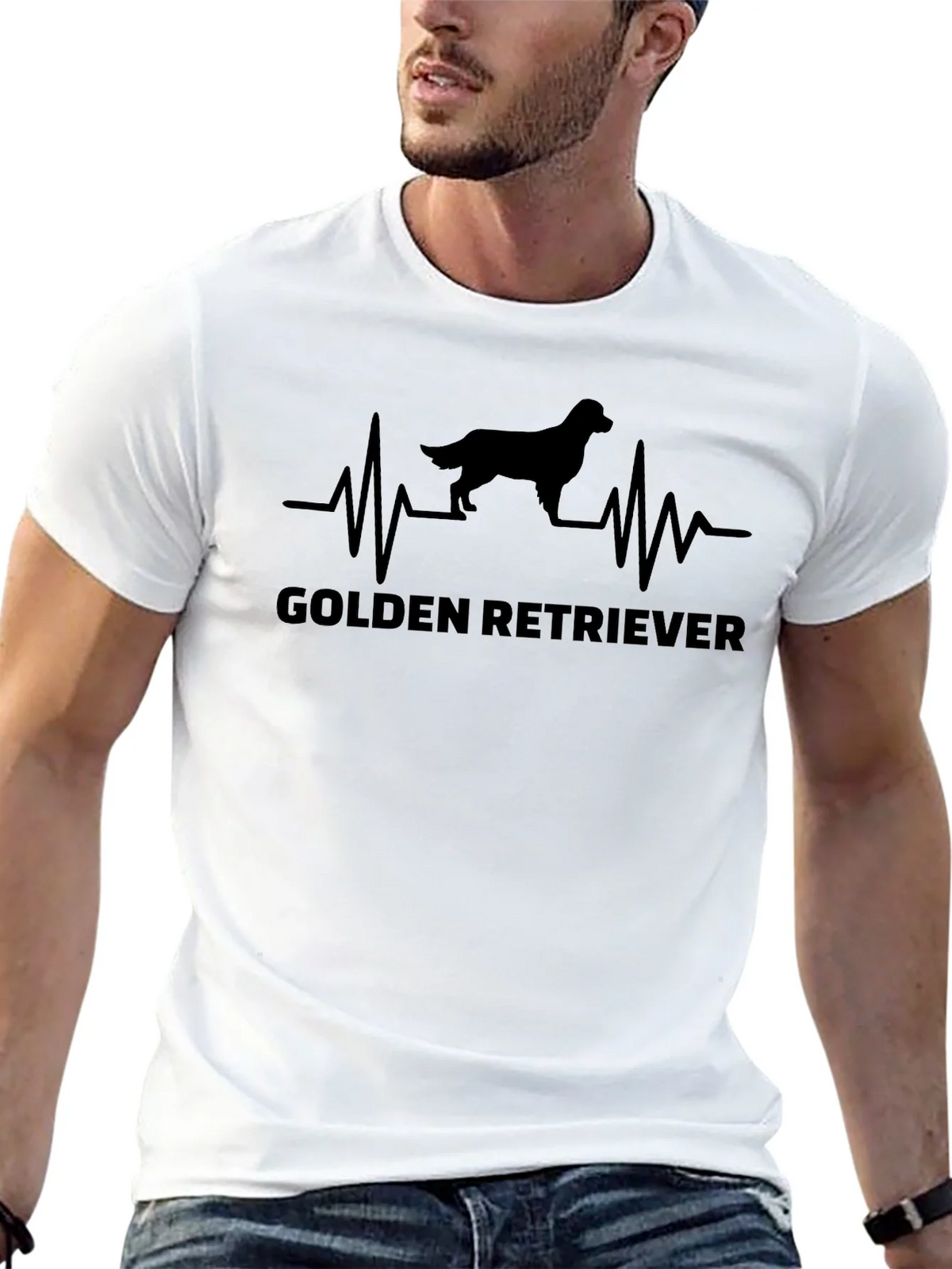 Golden Retriever Heartbeat T-Shirt Dog Lover Tee product image 12