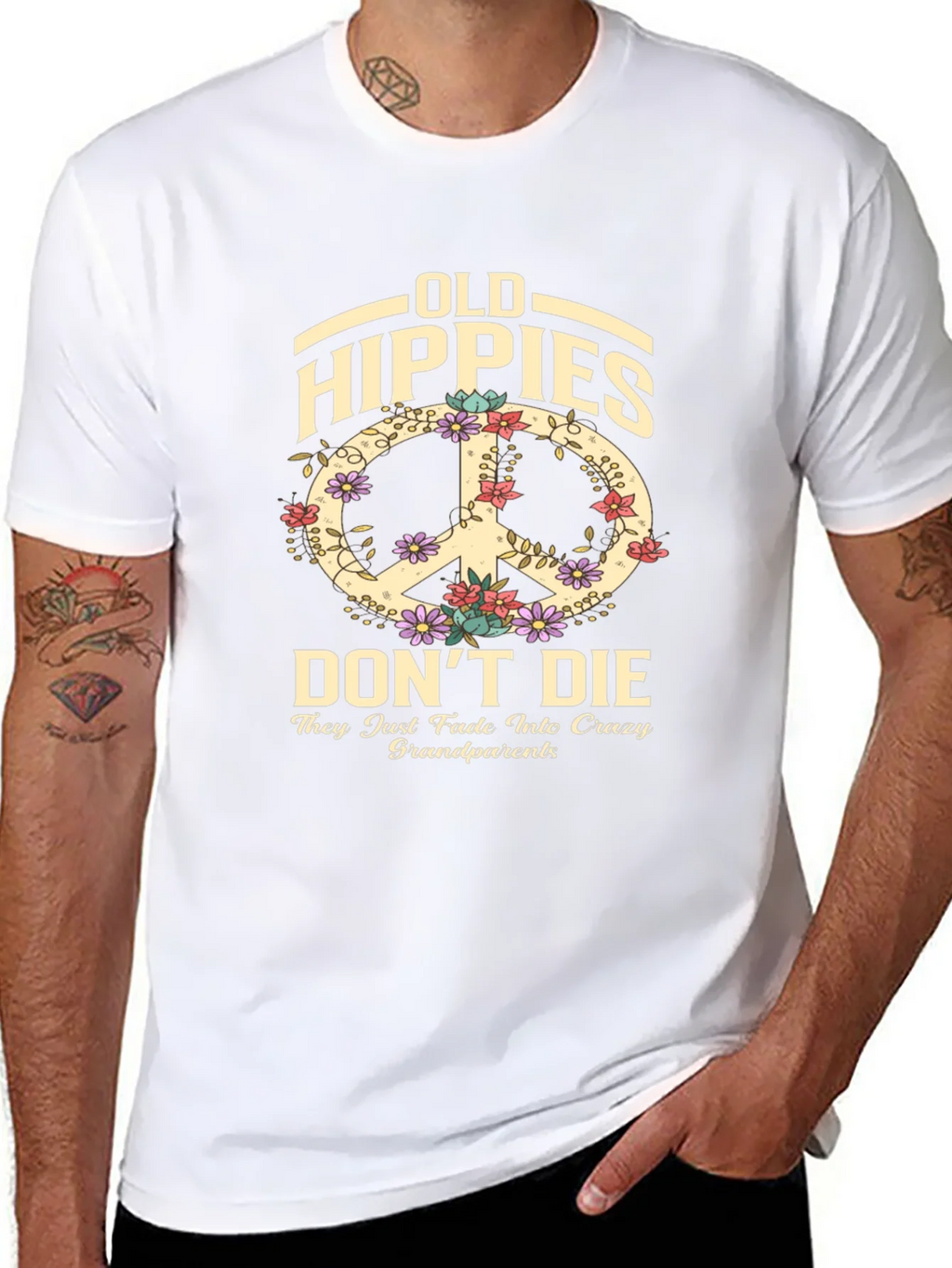 Old Hippies Dont Die T-Shirt product image 7