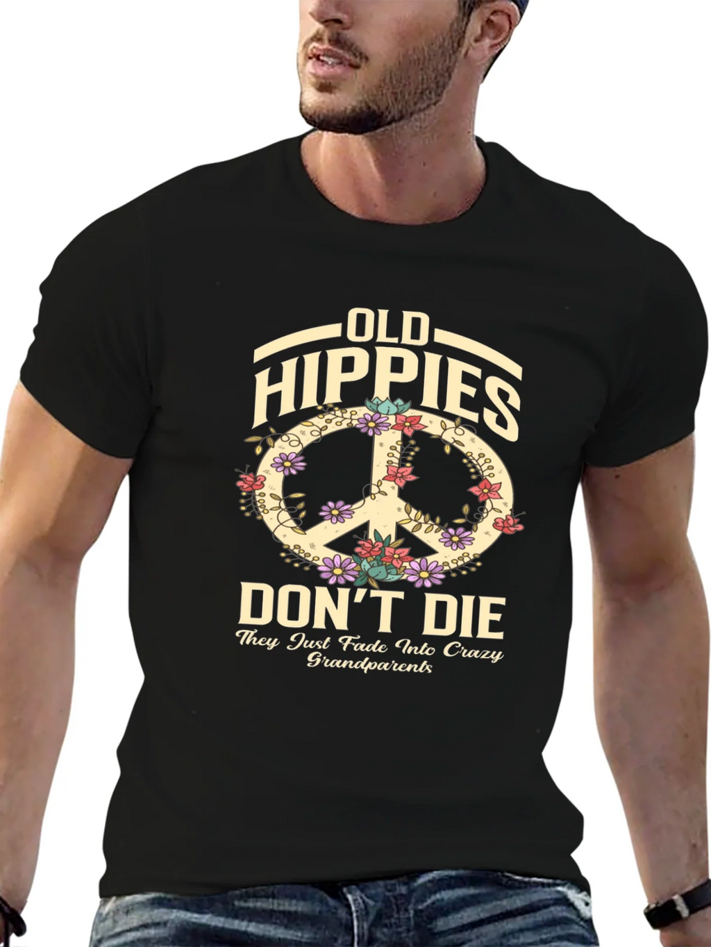 Old Hippies Dont Die T-Shirt product image 6